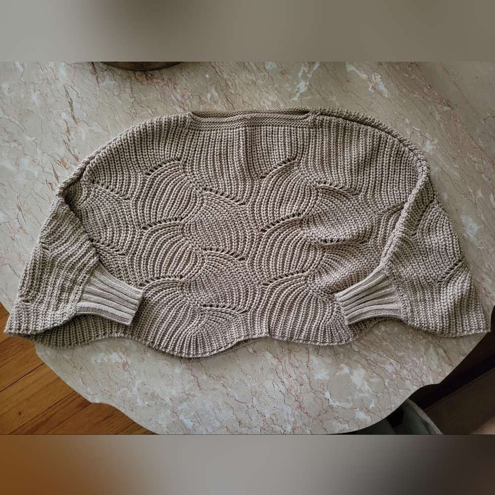 Carol's Creations Tan Poncho with Sleeves